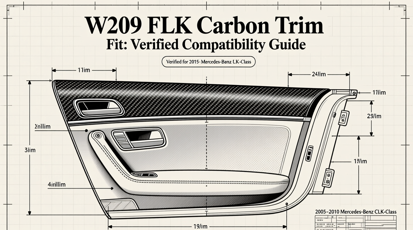 w209 clk carbon trim fit