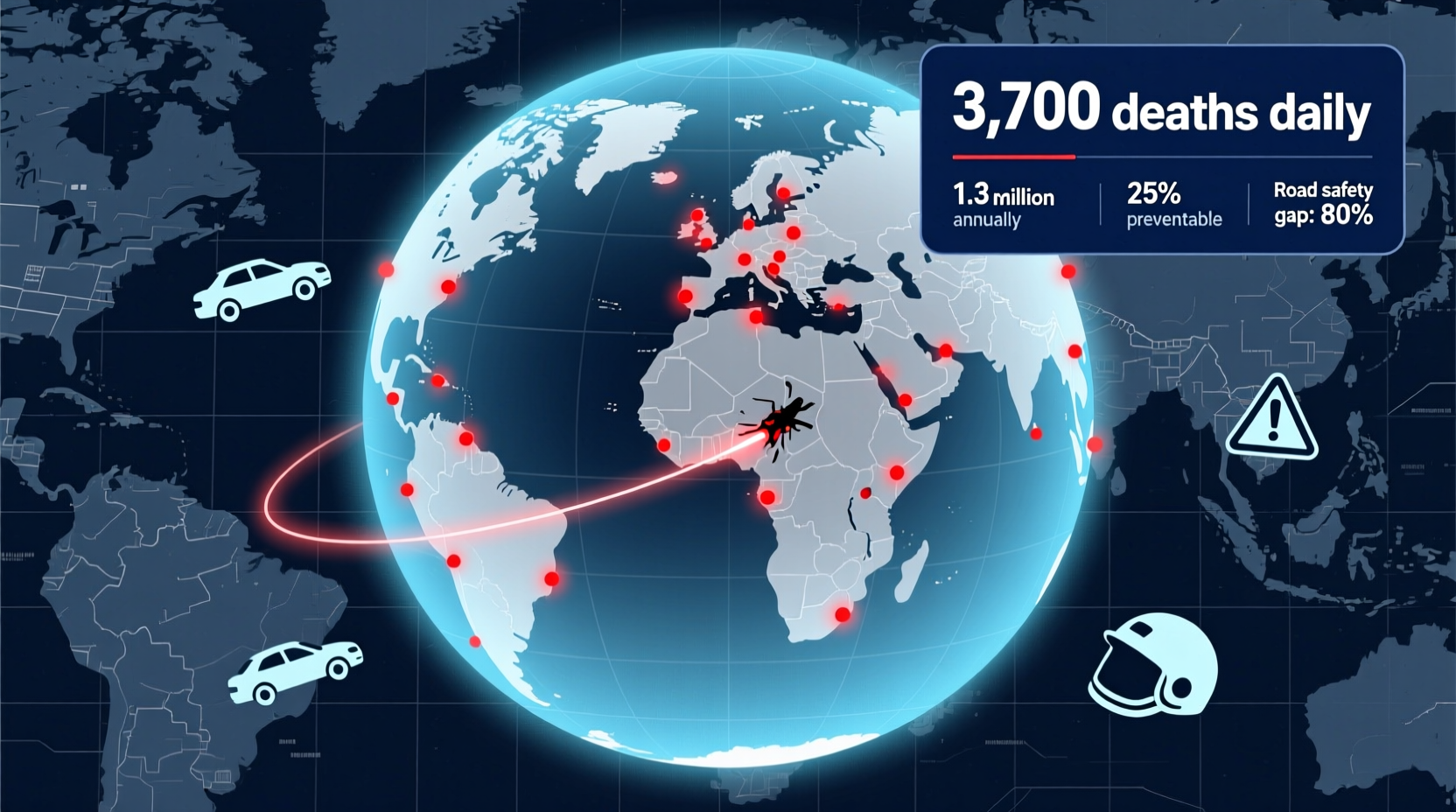 how many people die per day in car accidents