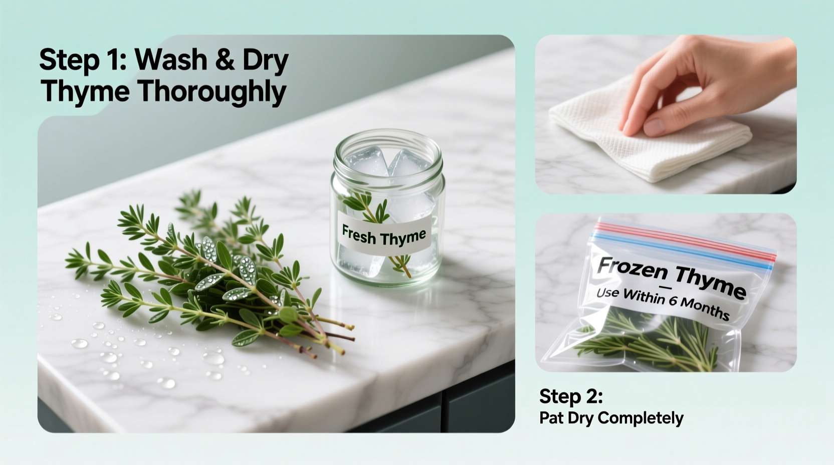 How to Freeze Fresh Thyme Properly
