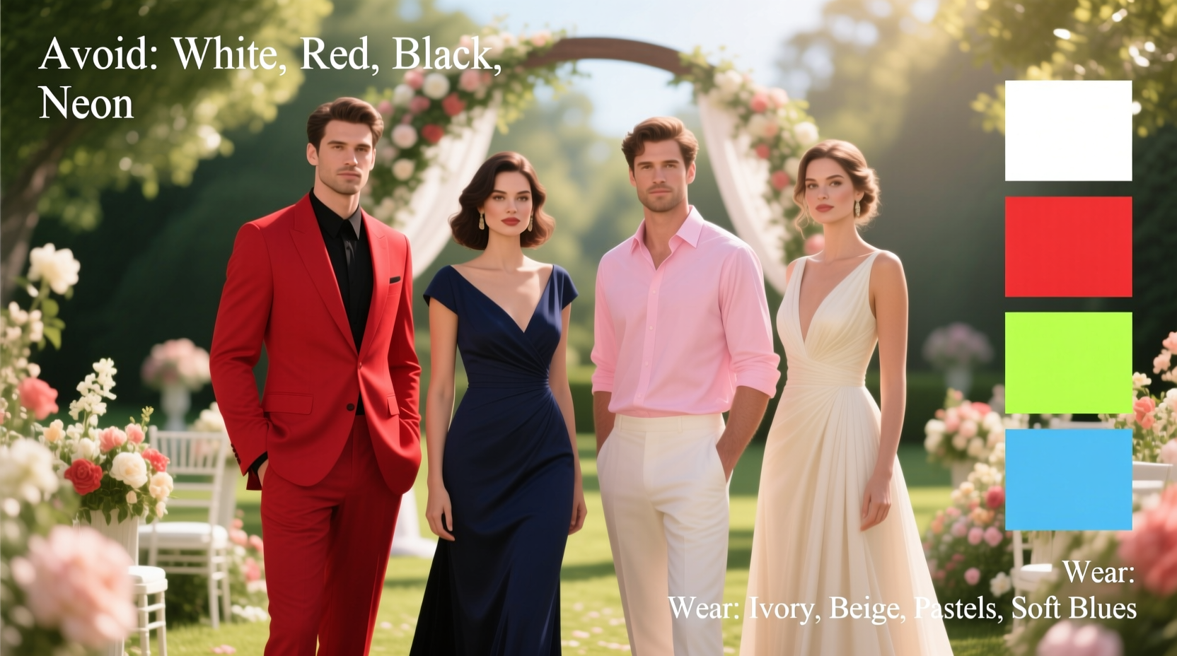 what colors should you not wear to a wedding