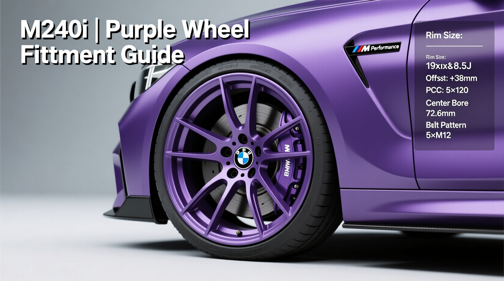 m240i purple wheel install