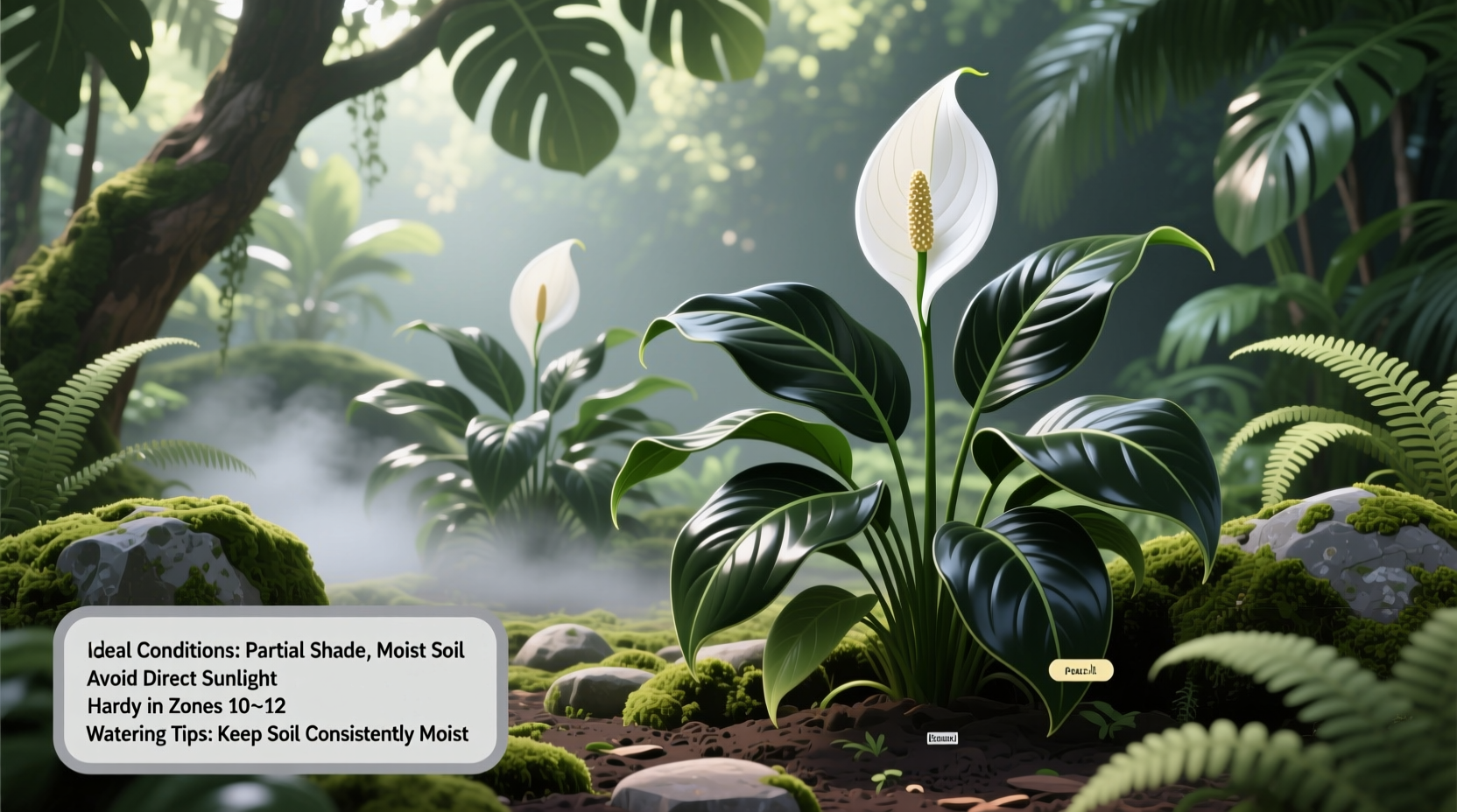 can peace lily live outside