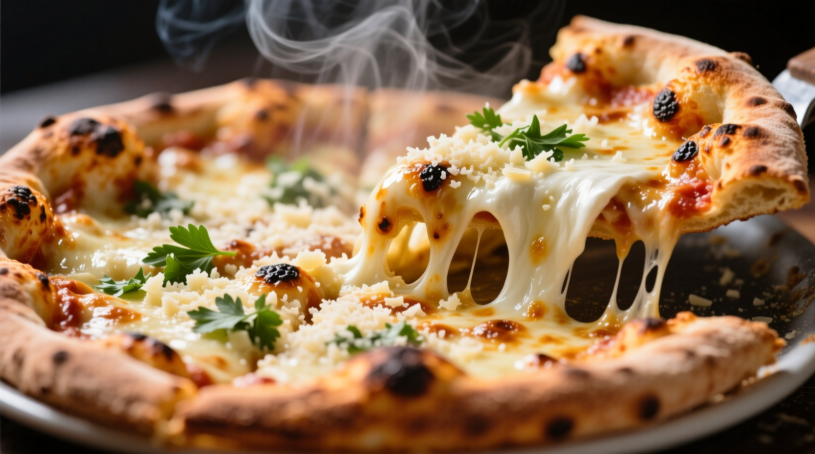 garlic parmesan sauce pizza