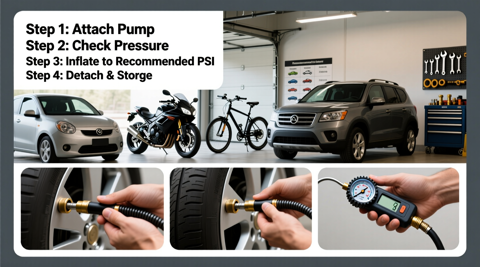 mastering the basics a step by step guide on how to use an air tire pump for all your vehicles