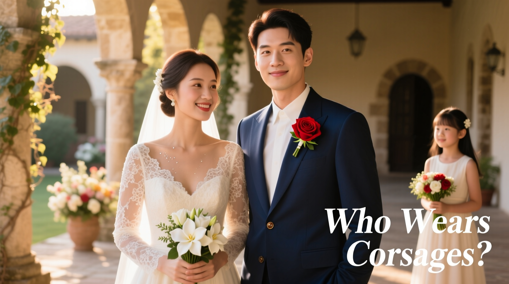 who wears corsages at a wedding