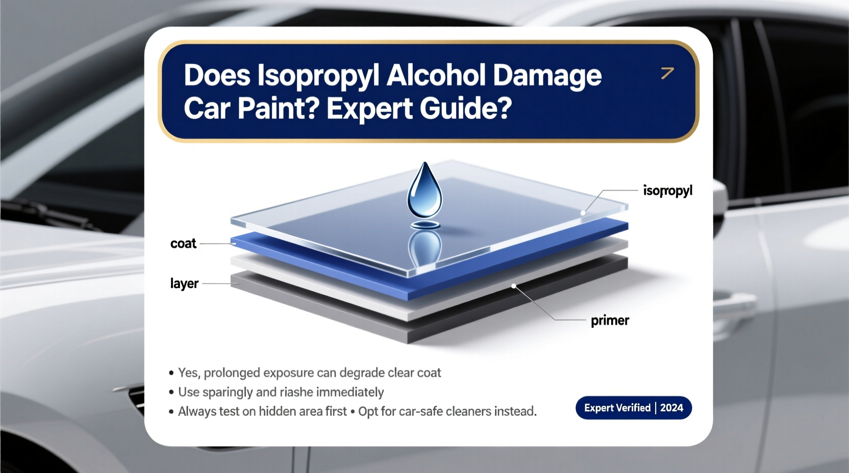 does isopropyl alcohol damage car paint