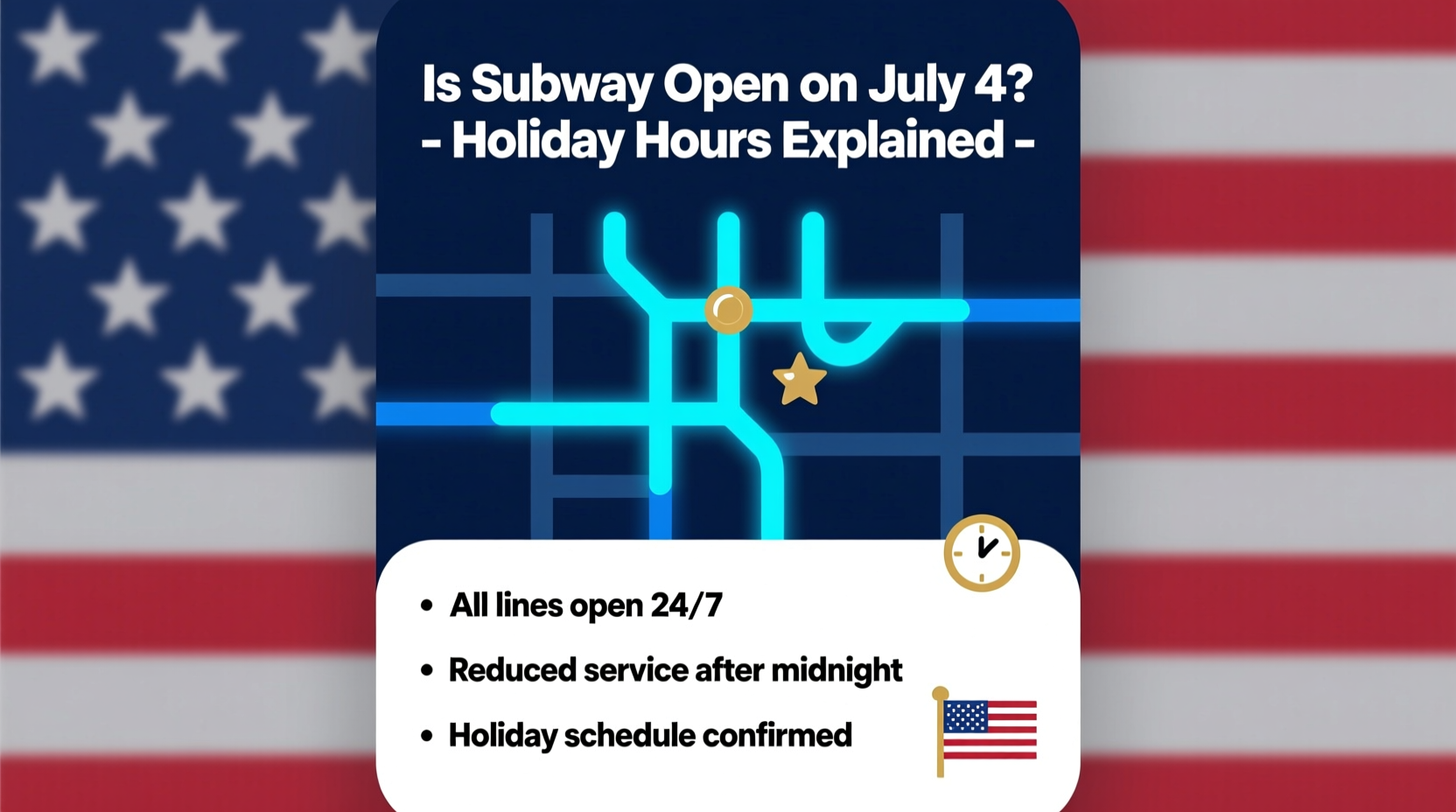 is subway open on july 4