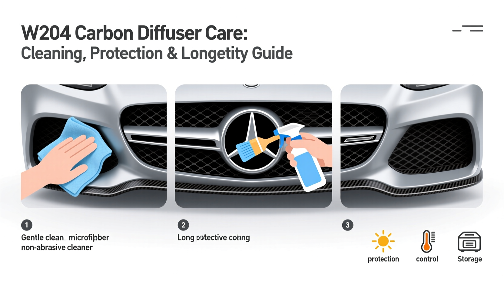 w204 carbon diffuser care