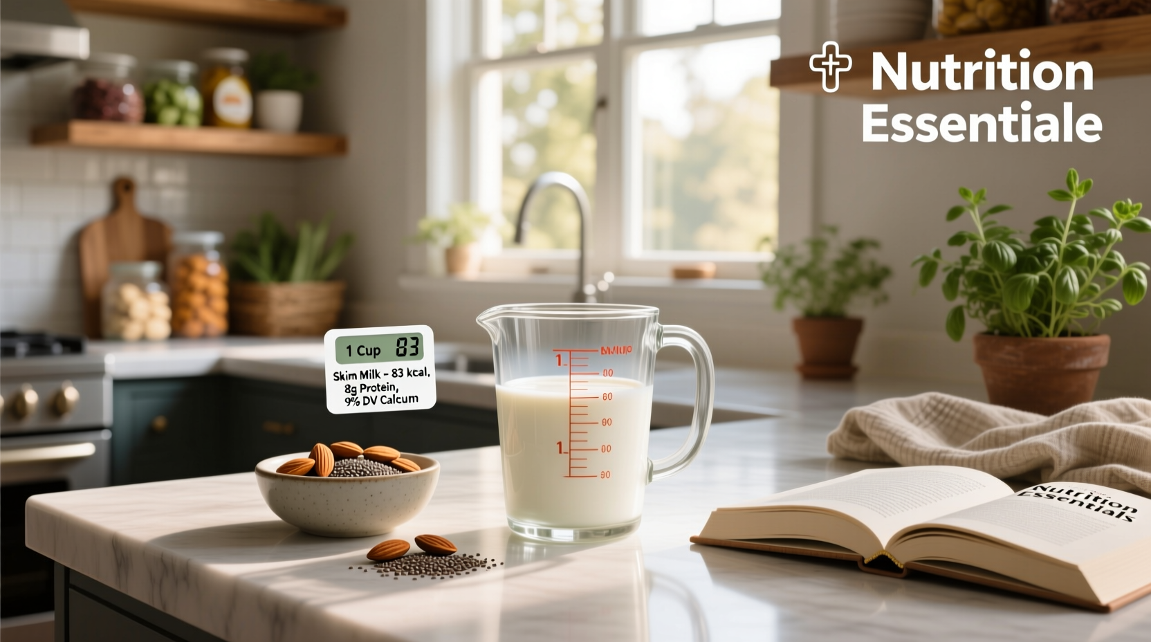 1 cup skim milk nutrition facts