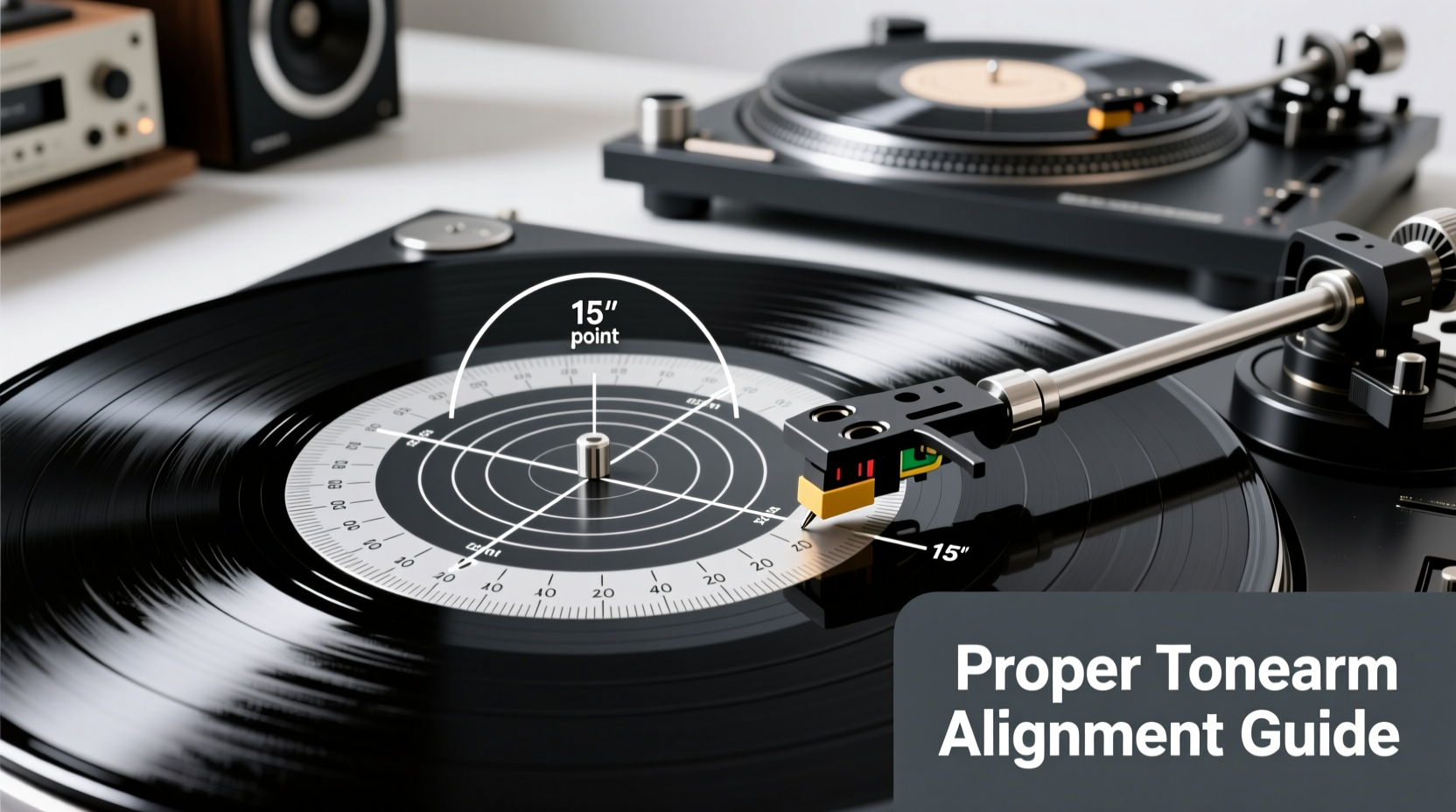 turntable tonearm alignment protractor