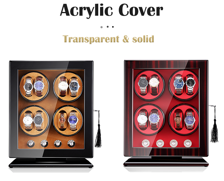 Watch display stand with lock 8 watches winding system wooden big watch winder box automatic
