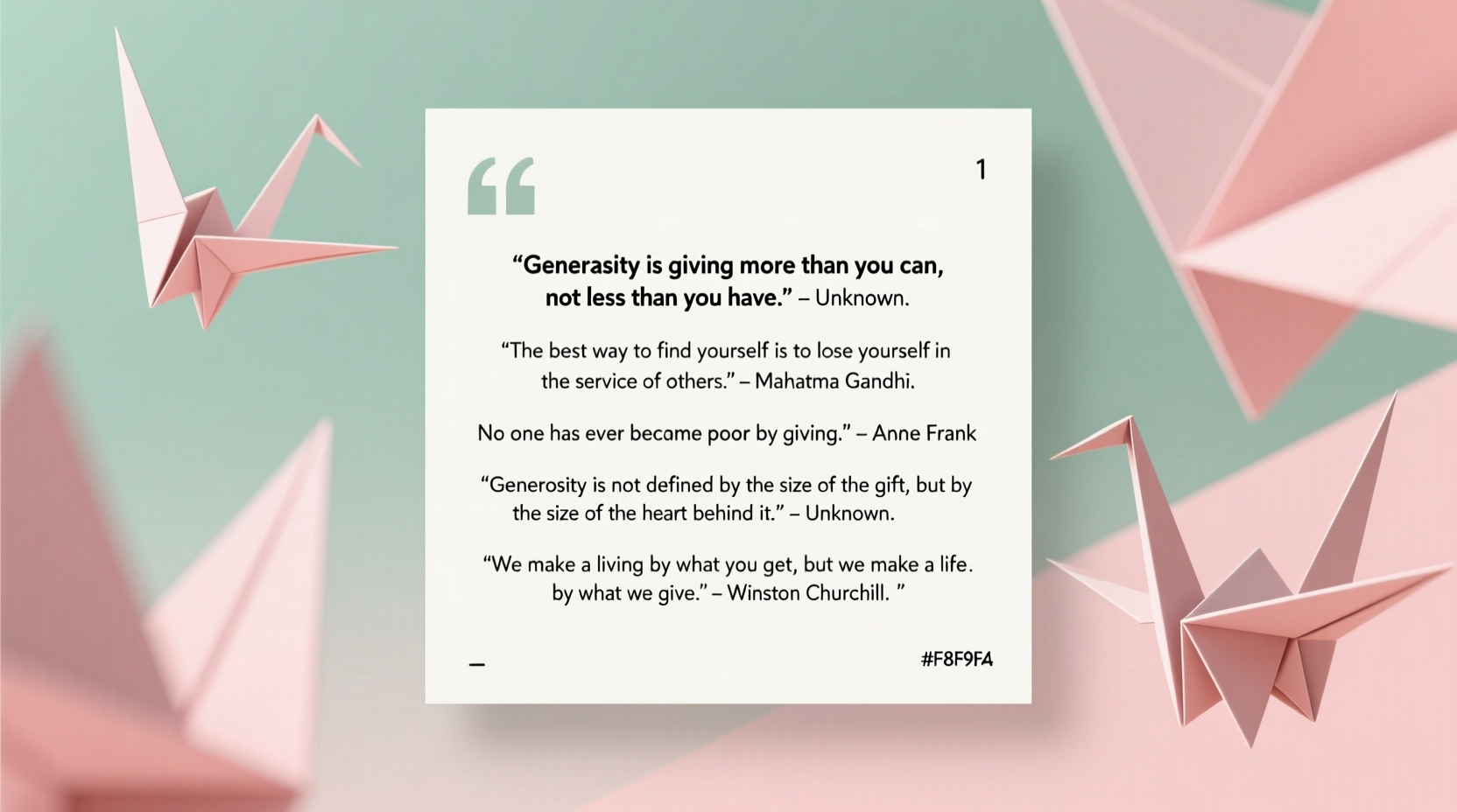 quotes about generosity