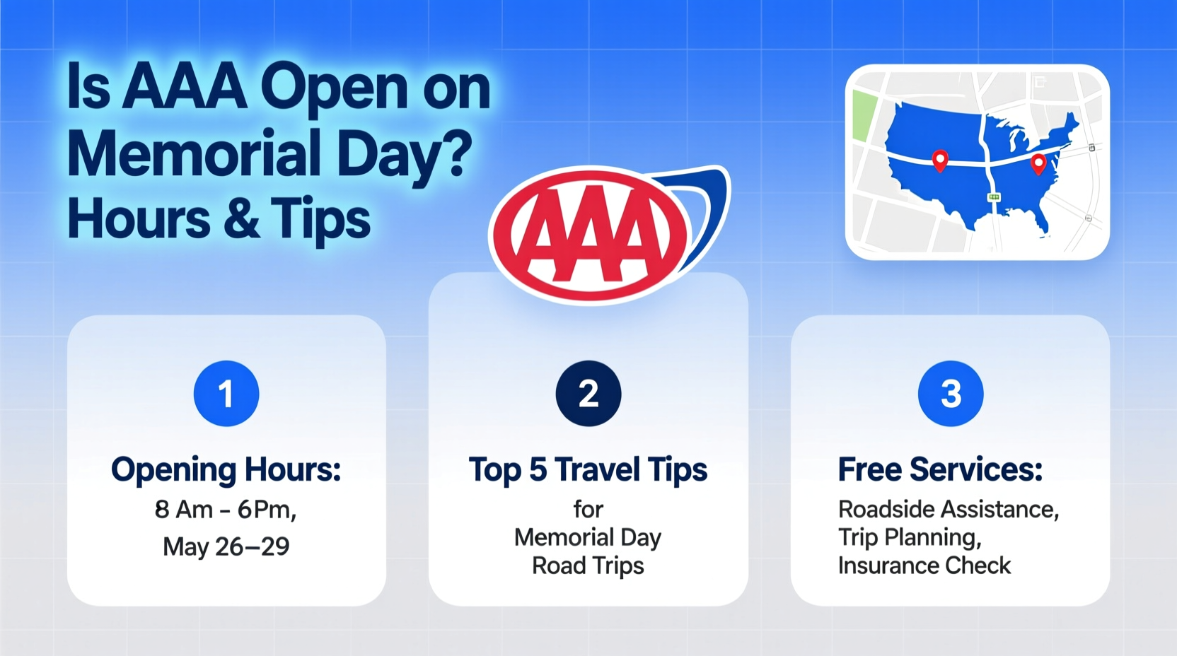 is aaa open on memorial day