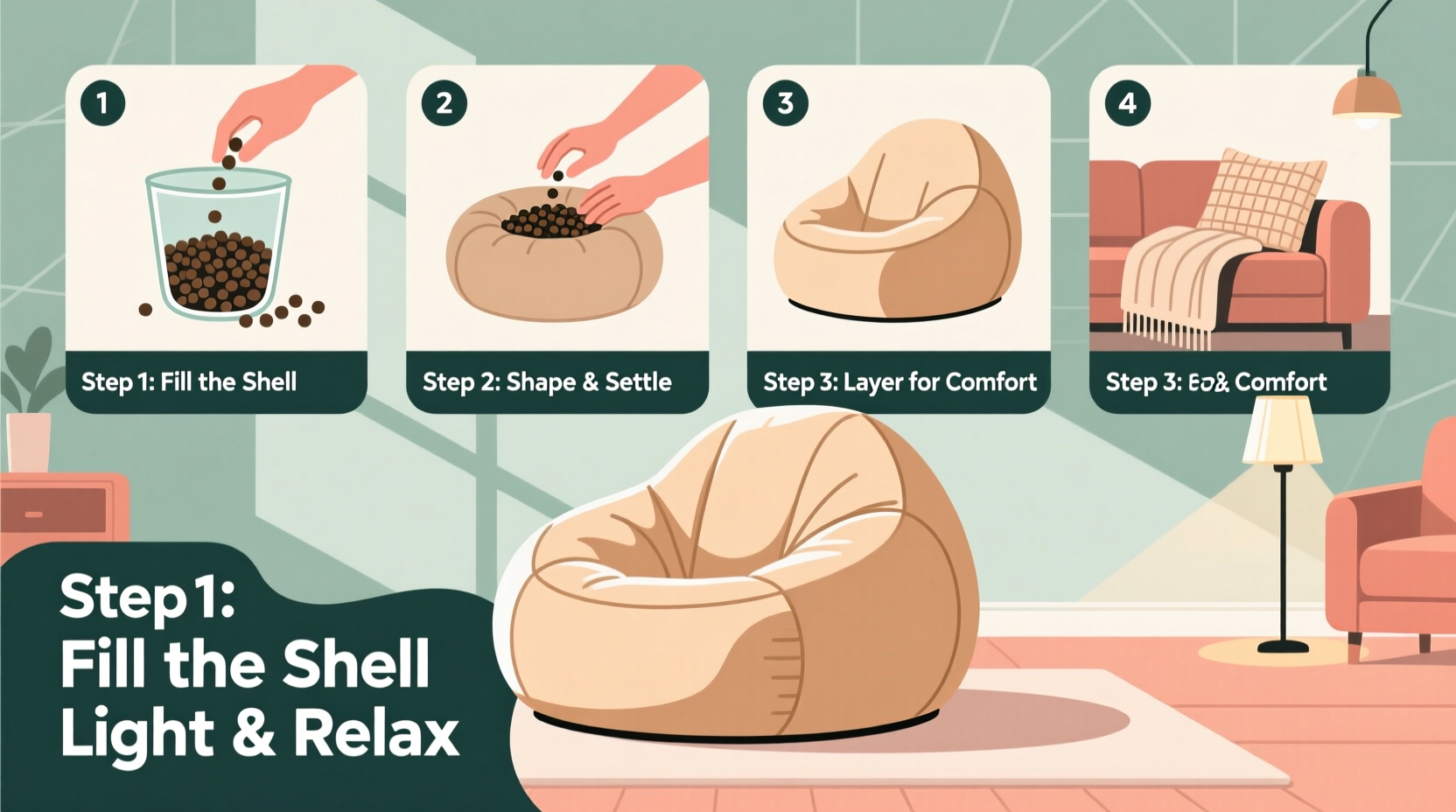 mastering comfort a step by step guide to crafting your perfect beanbag seat