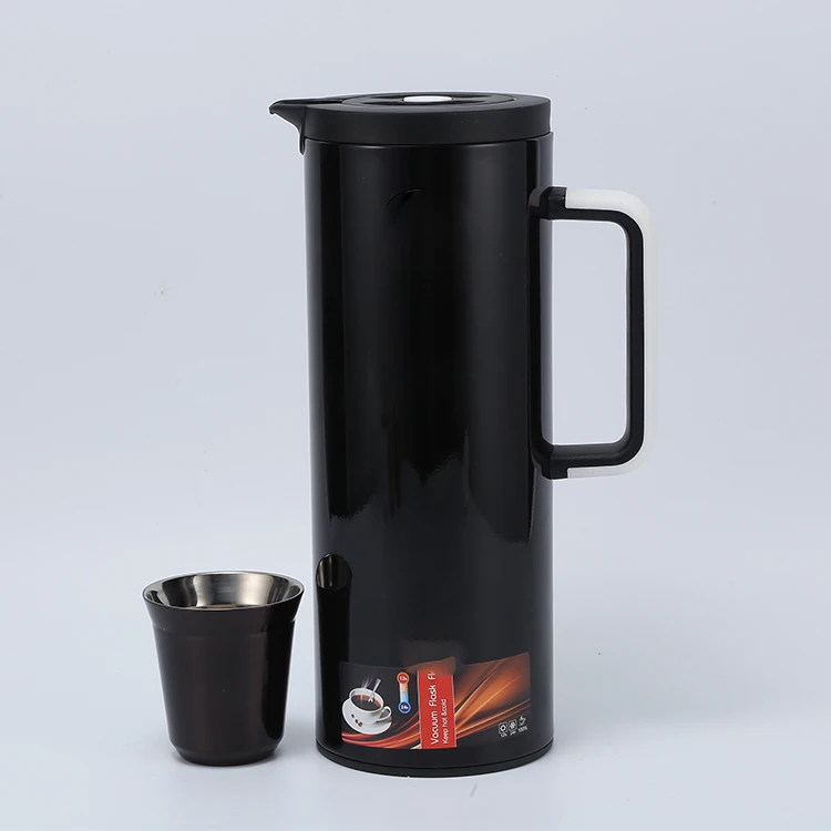 1.0L stainless steel insulated coffee pot glass liner tea pot