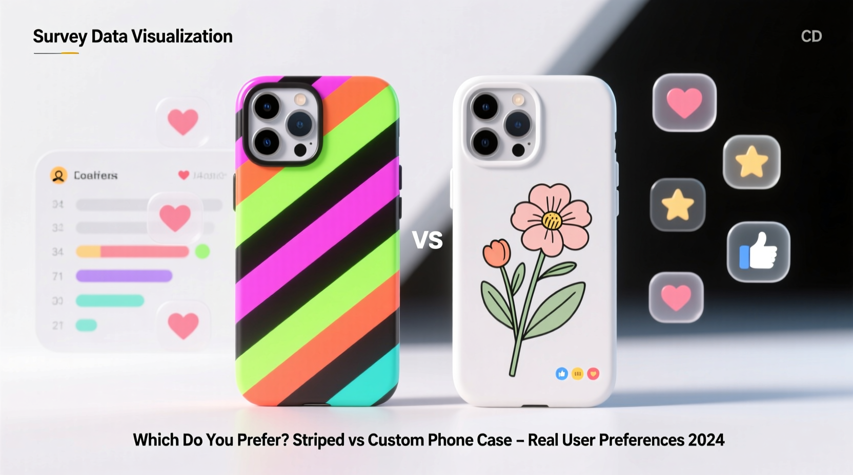 striped vs custom phone case which one do people actually like more