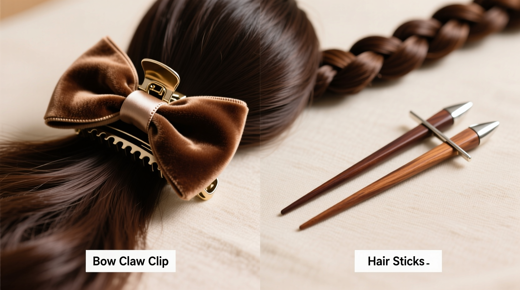 big bow claw clips vs hair sticks which one actually holds thick hair better
