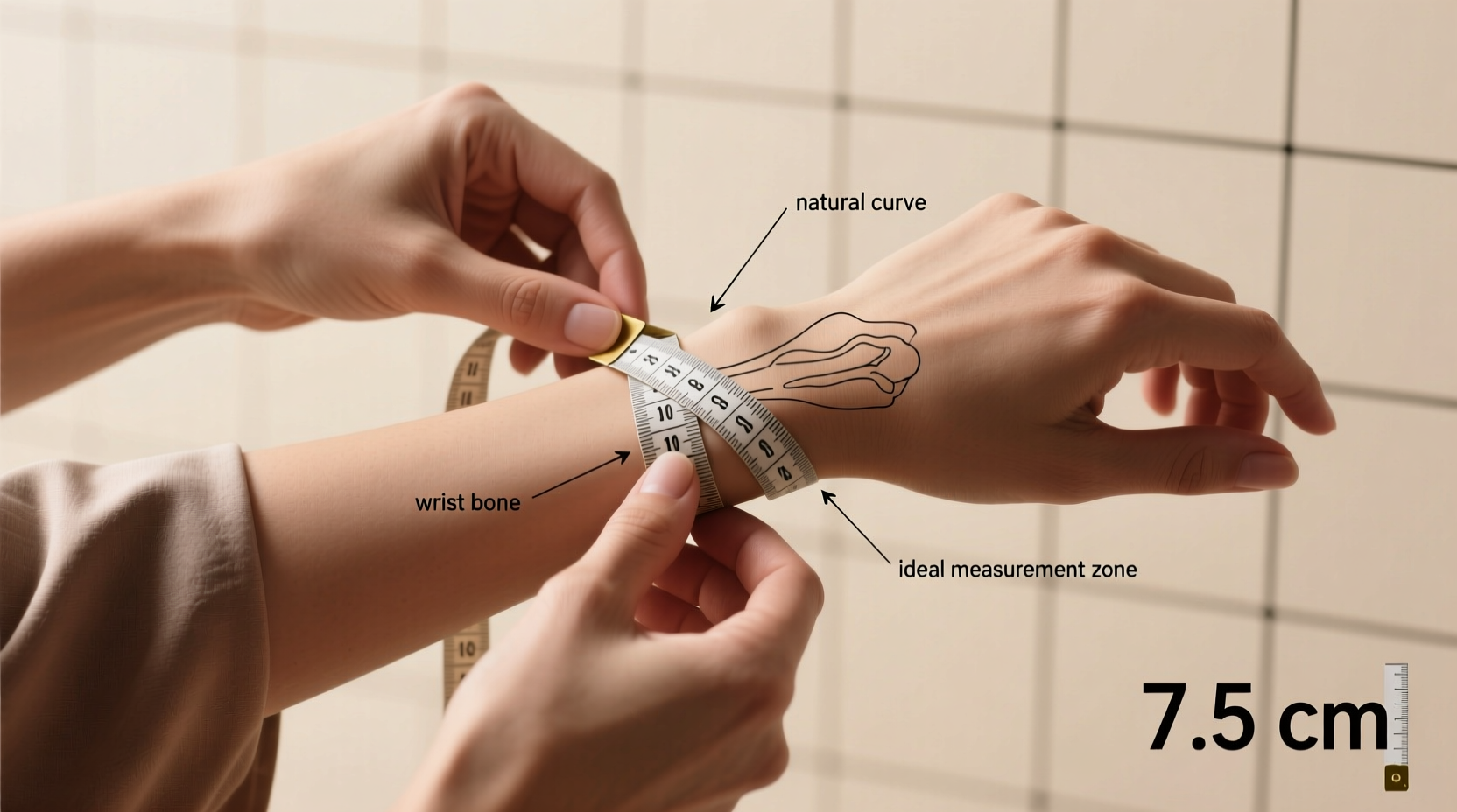 how to accurately measure your wrist size for the perfect bangle fit