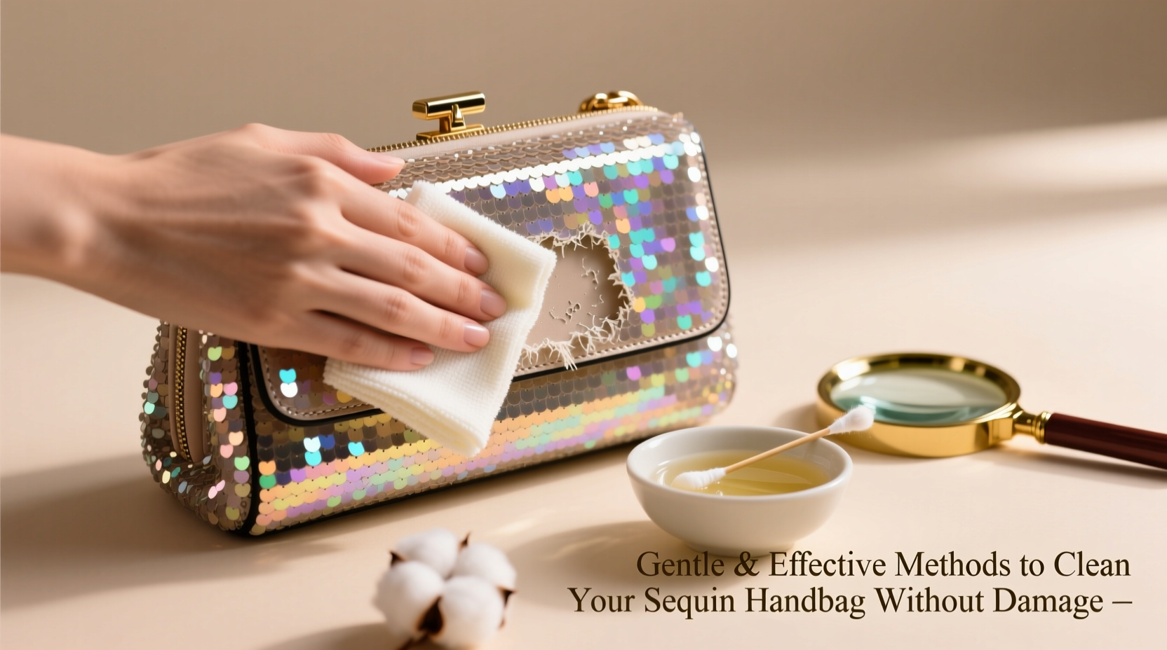 gentle and effective methods to clean your sequin handbag without damage