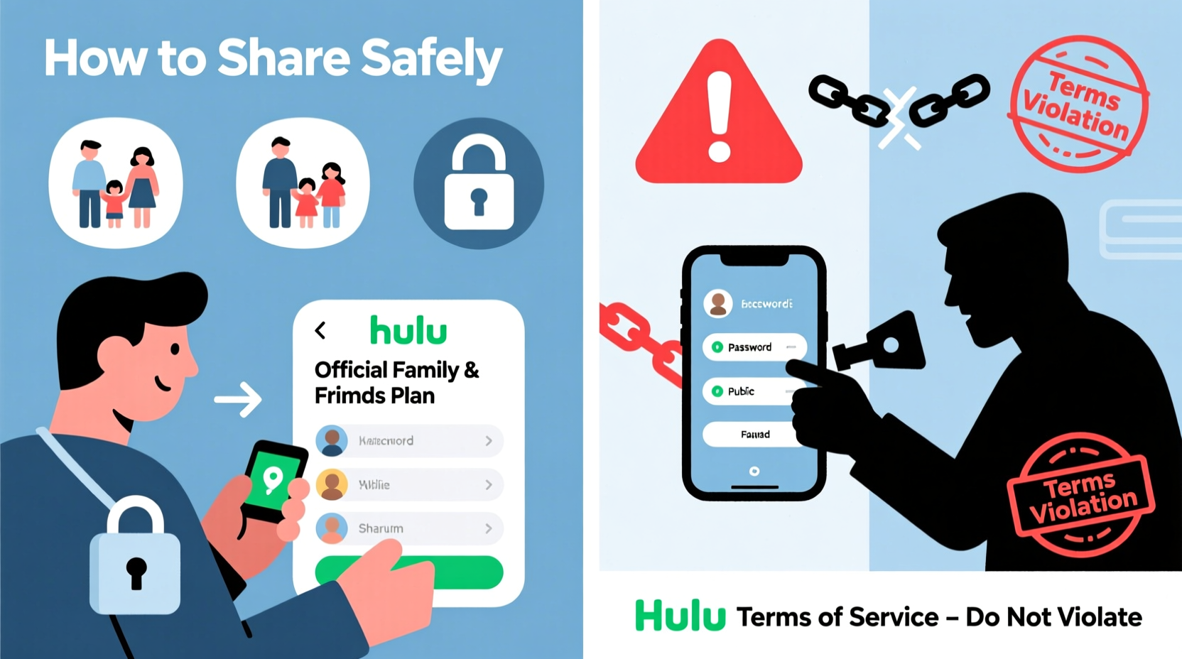 how to safely share your hulu account without violating terms