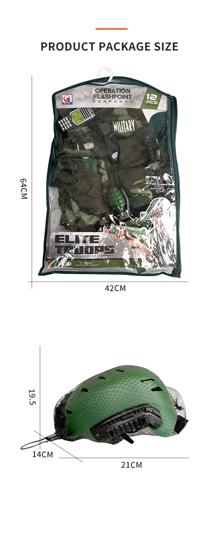 2020 best selling items military pretend play  toys set