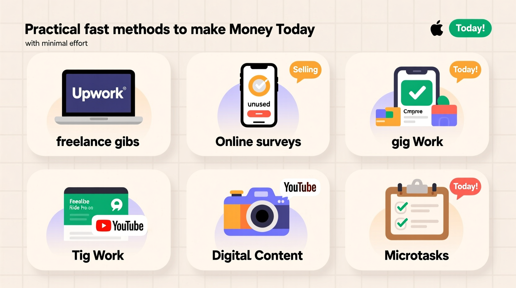 practical and fast methods to make some money today without a hassle