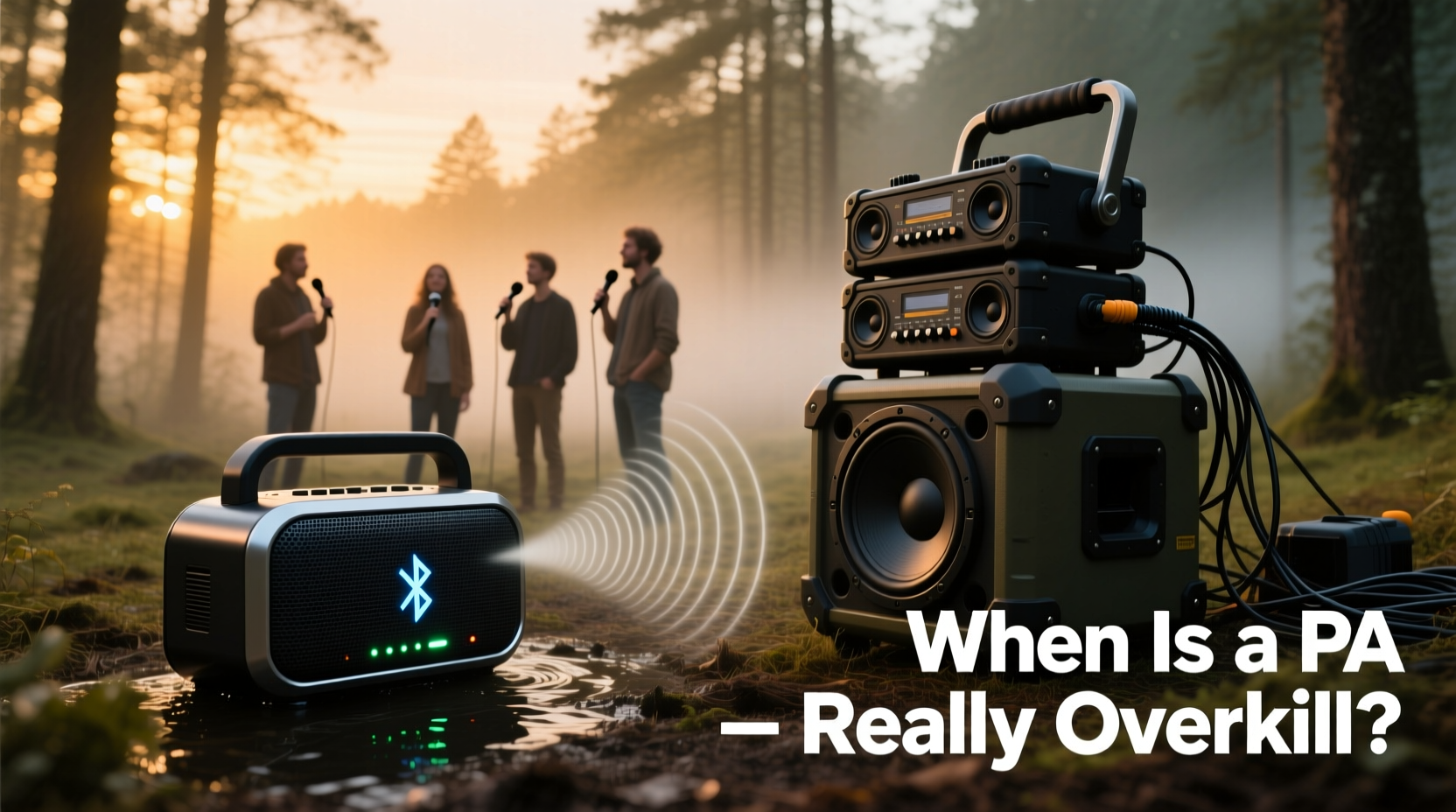 waterproof bluetooth speaker vs portable pa system when is a pa really overkill