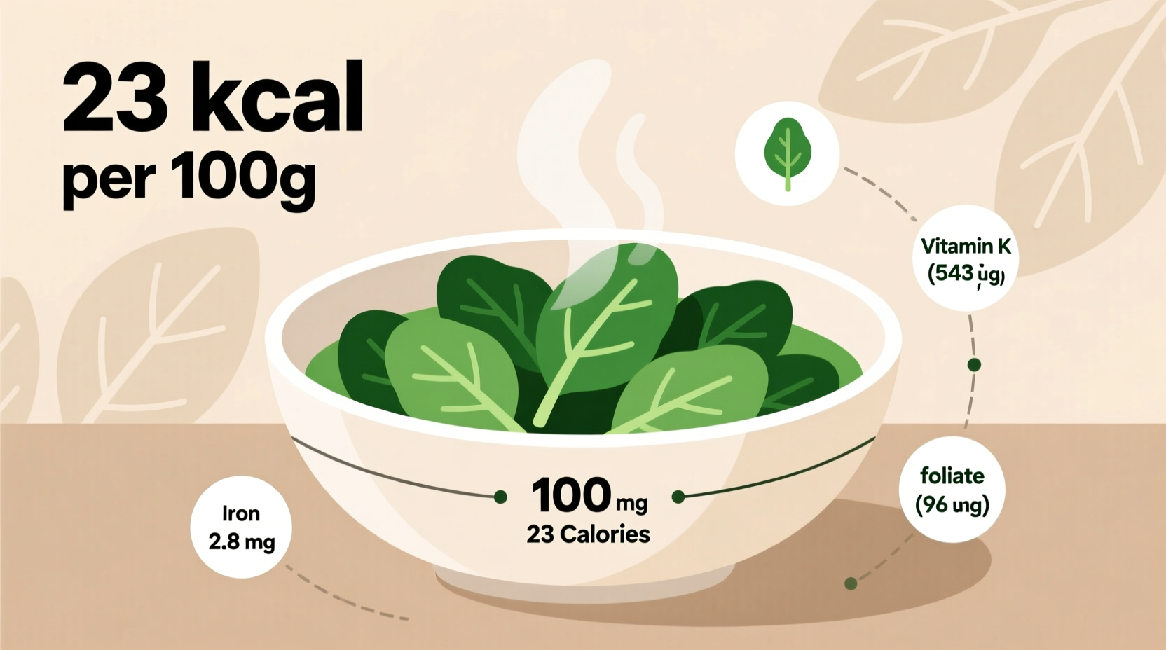 Calories in Cooked Spinach: Exact Numbers & Nutrition Facts