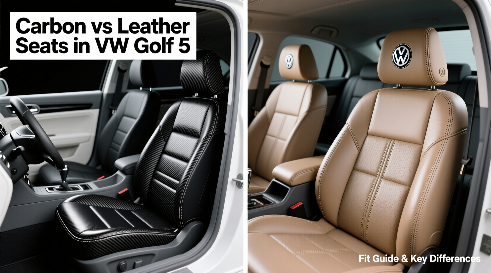 Carbon vs Leather Seats in VW Golf 5: Key Differences & Fit Guide
