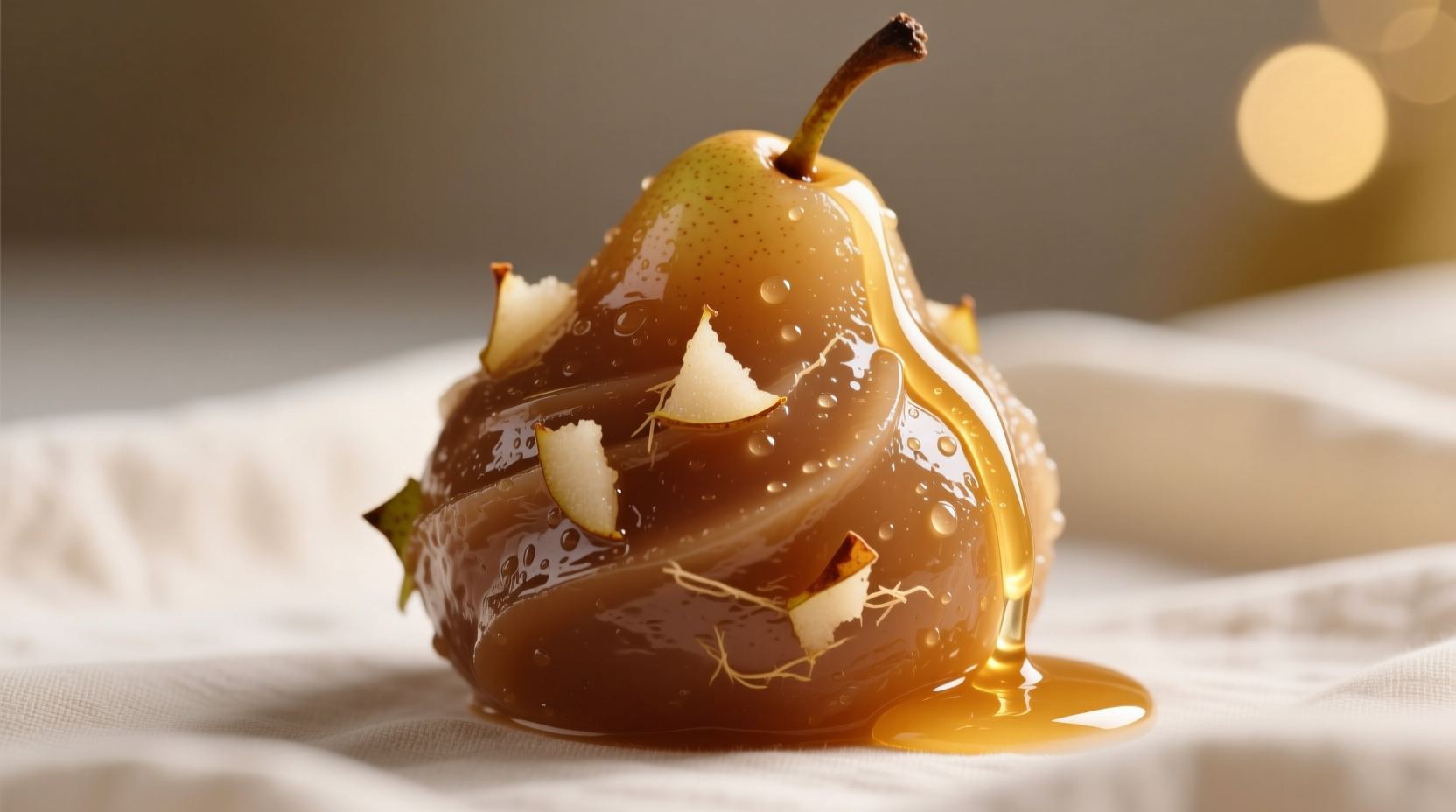 make a fancy fruit paste out of mushy brown pears