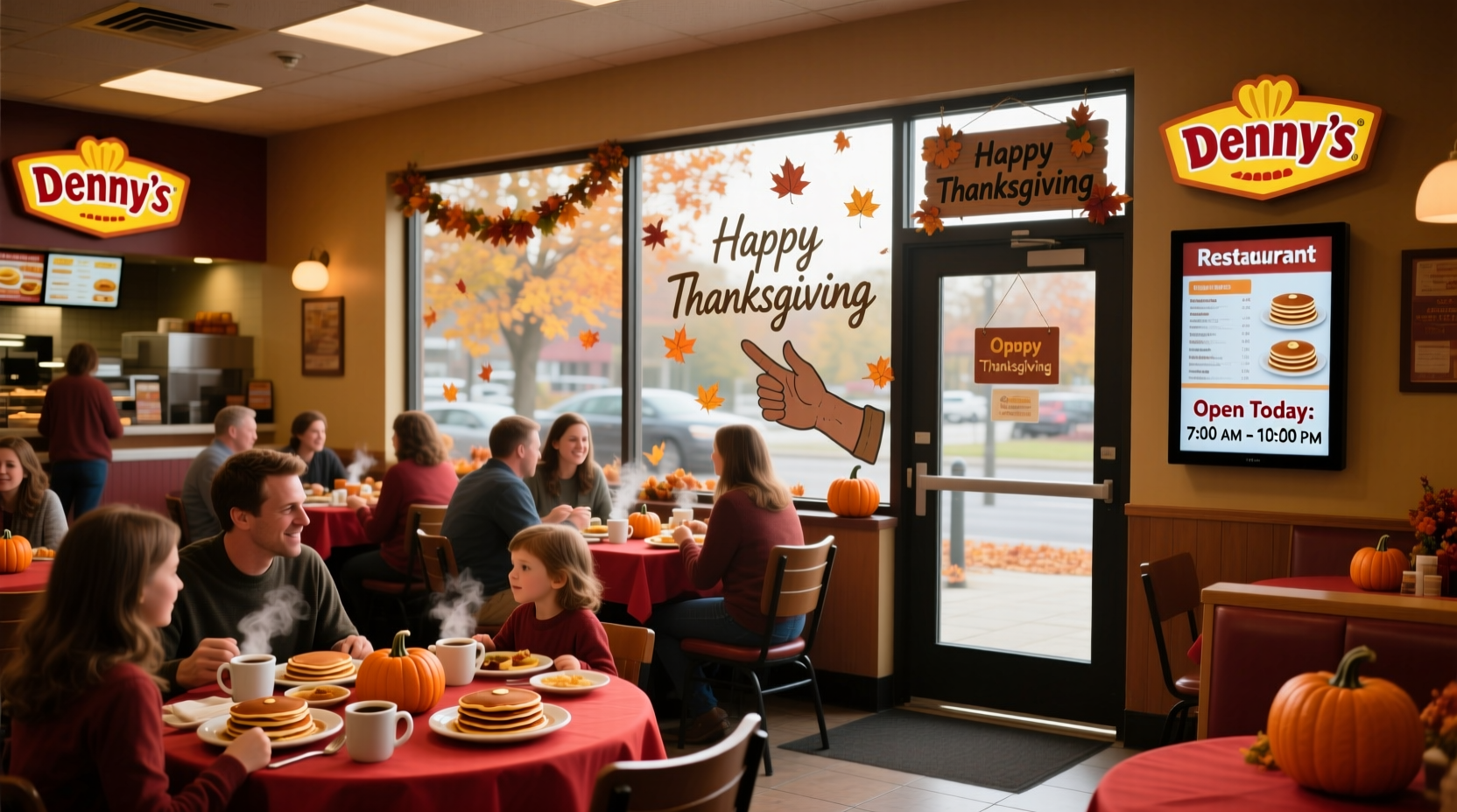 is dennys restaurant open on thanksgiving day