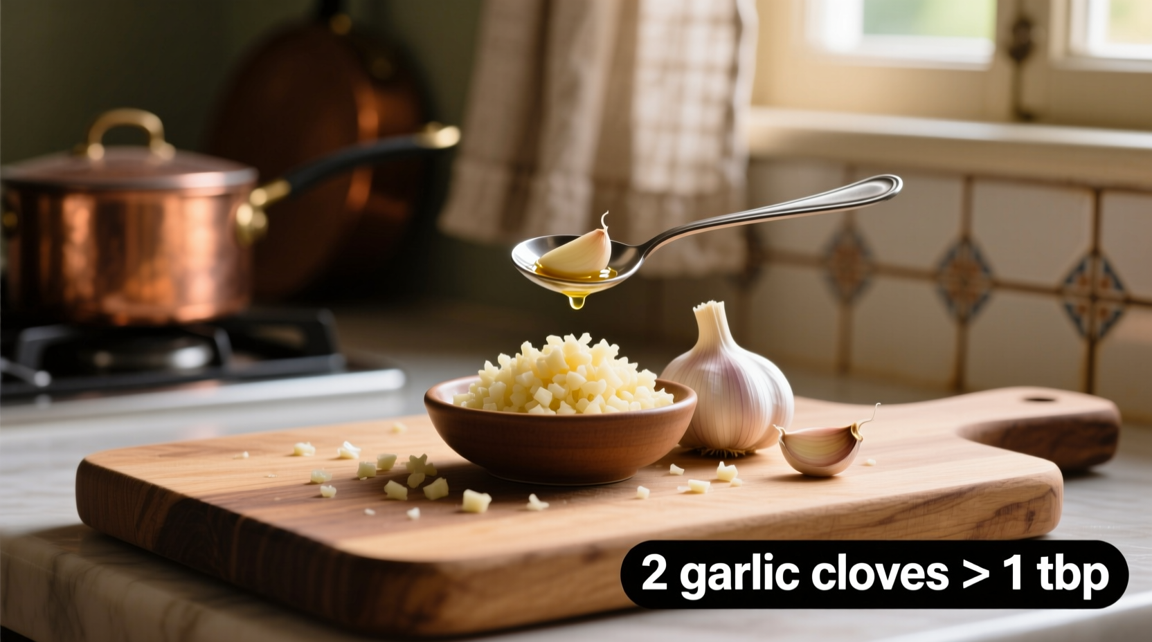 2 garlic cloves to tbsp