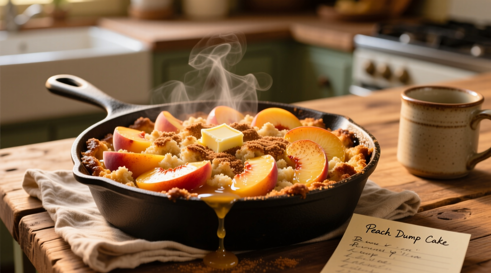 easy peach dump cake recipe