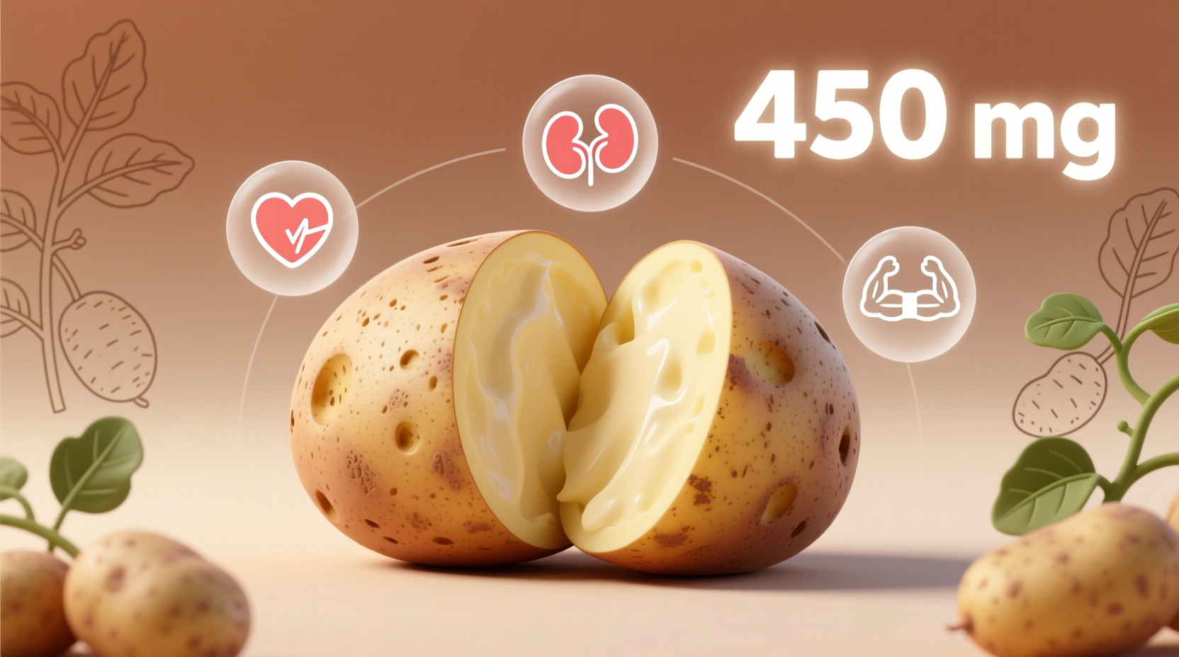 how much potassium in potato