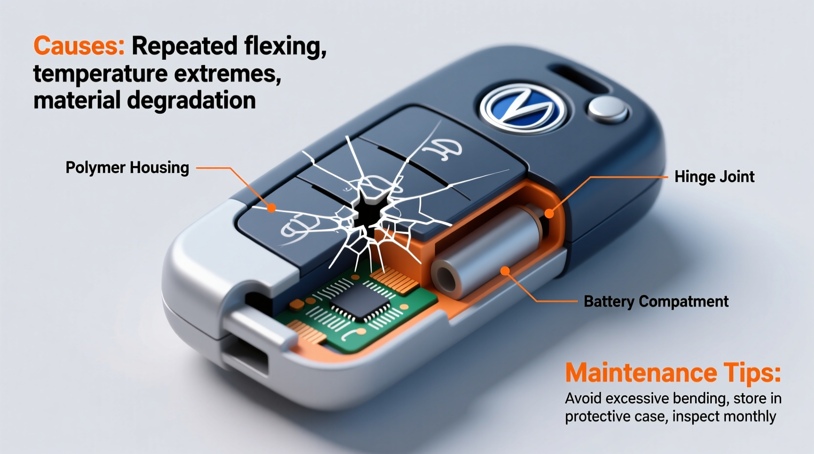 changan key case cracking cause maintenance