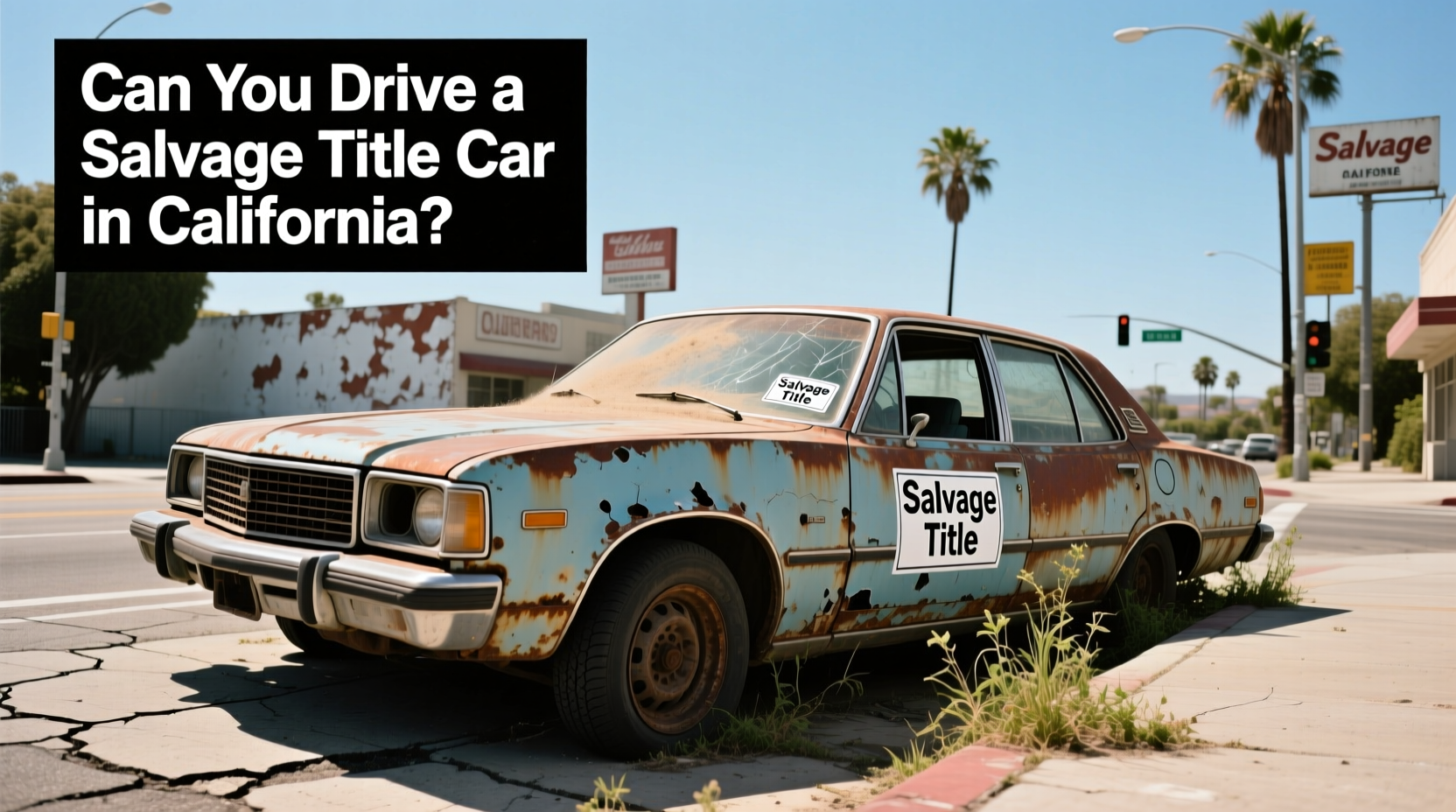 can you drive a salvage title car in california