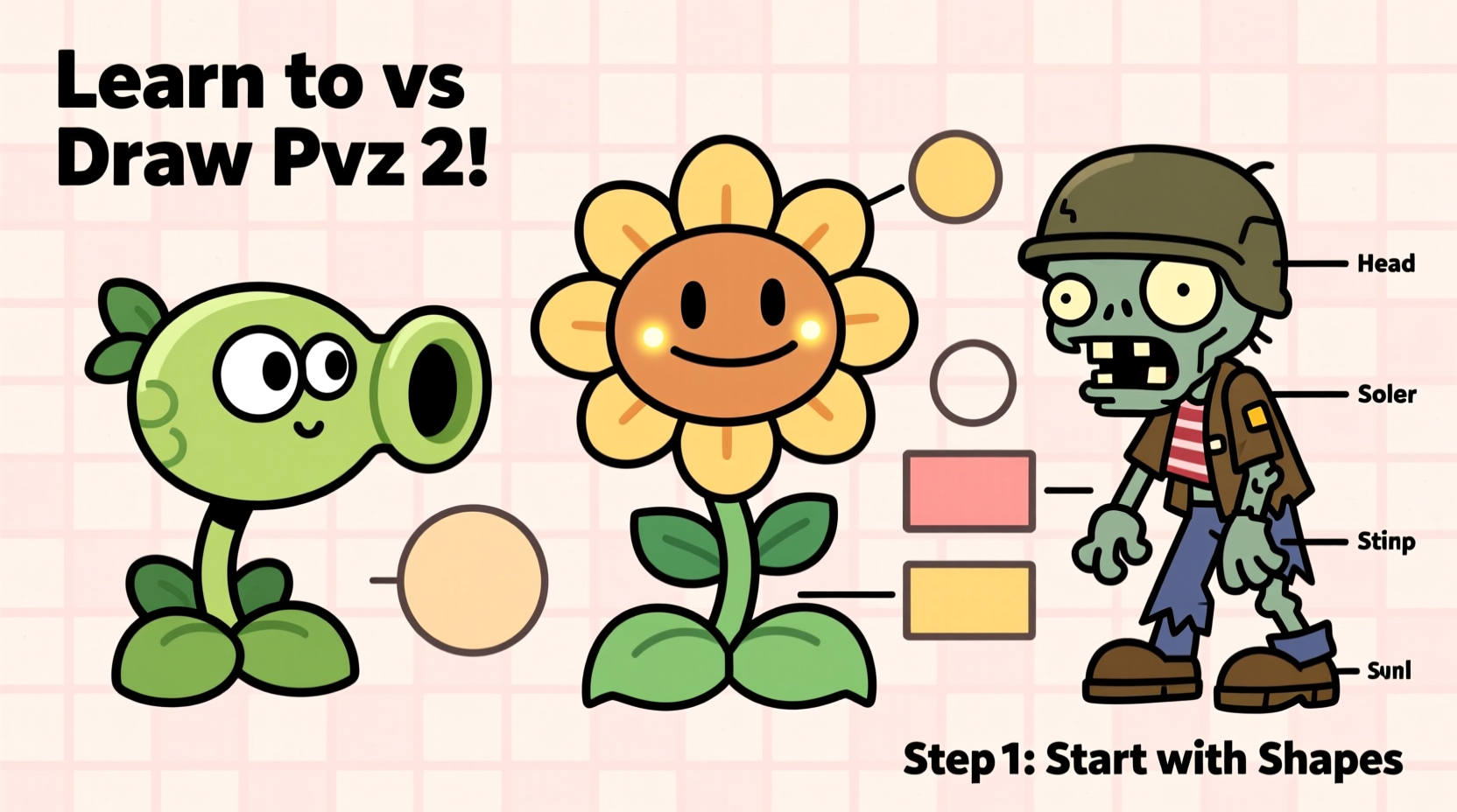 want to draw plants vs zombies 2 characters easiest way to learn