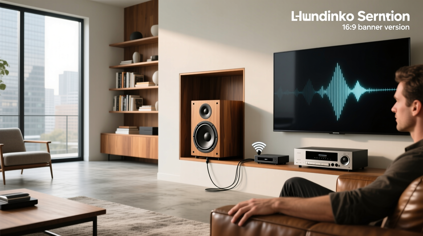 Car subwoofer installed in a home entertainment setup