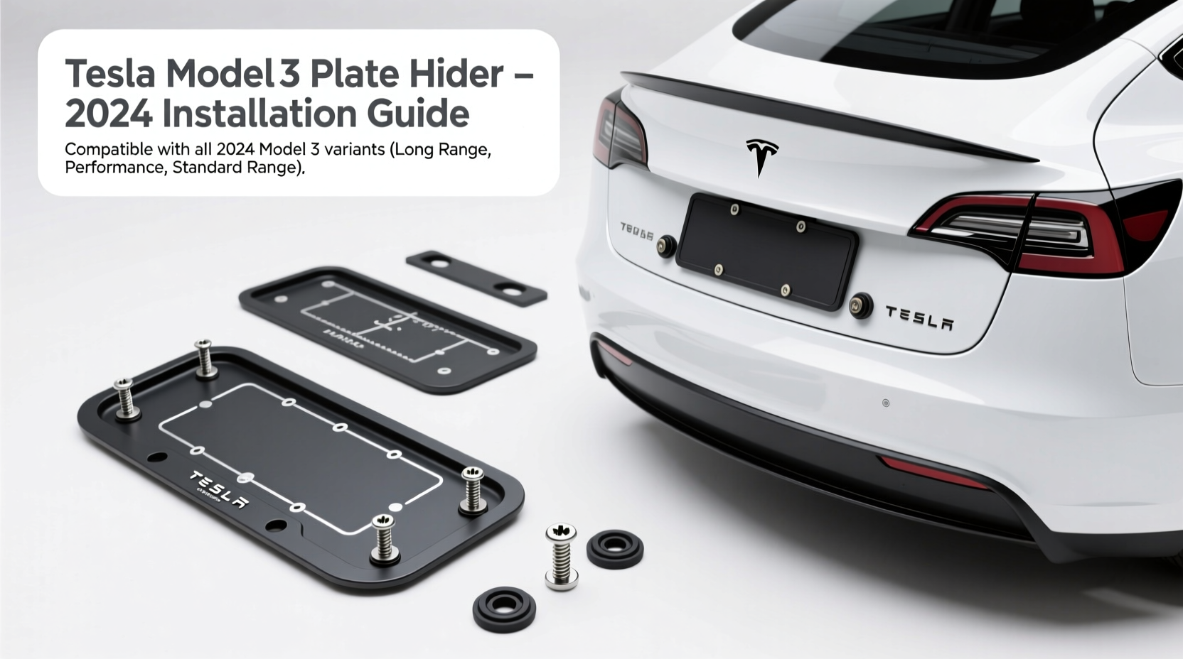 Tesla Model 3 Plate Hider Install: Full 2024 Guide