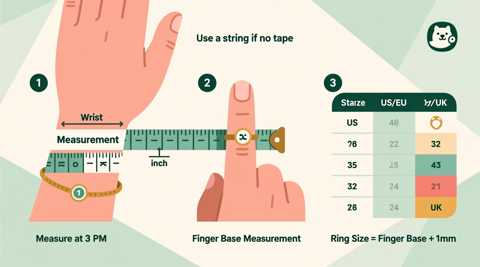 how to accurately measure and choose the right size for your ot bracelet and ring set