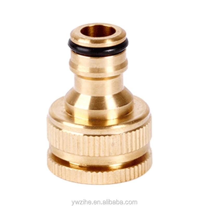 纯铜水龙头洗衣机标准连接器自来水配件管道黄铜连接25毫米20毫米螺纹