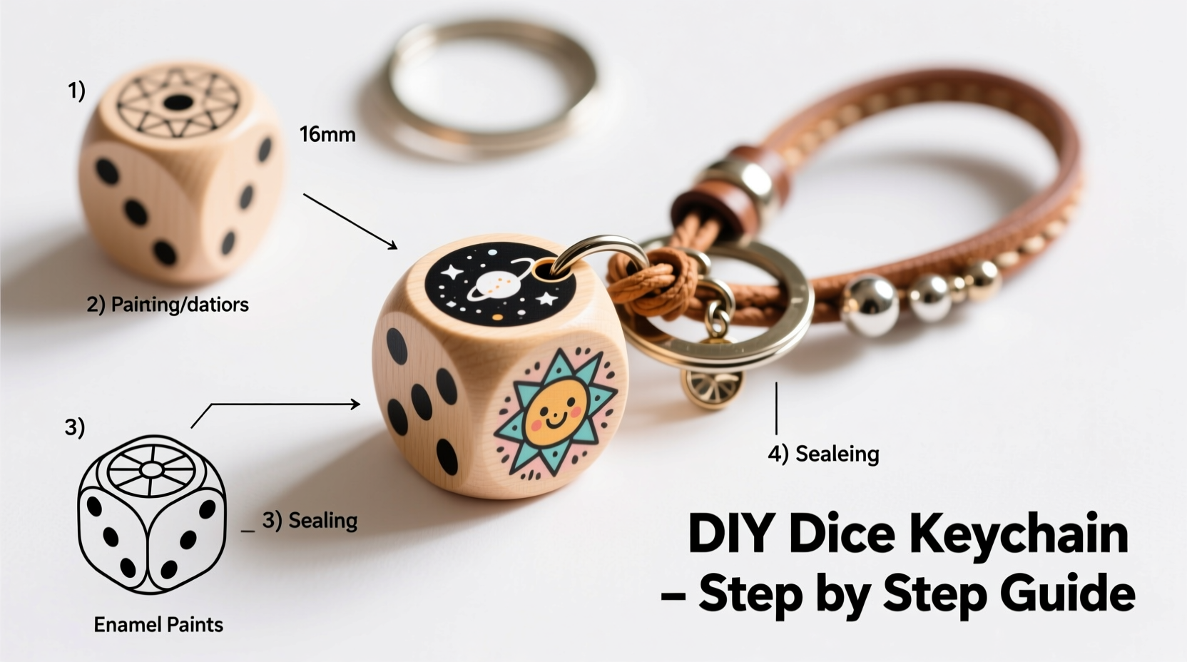 creative diy dice keychain belt step by step guide to crafting your unique accessory