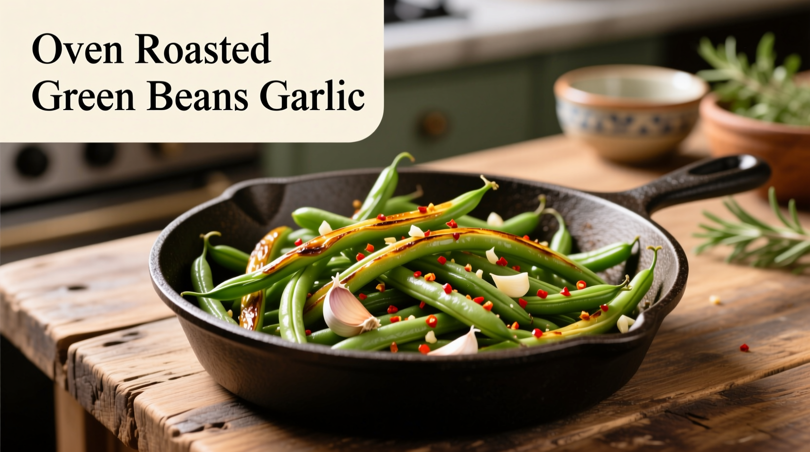 oven green beans garlic