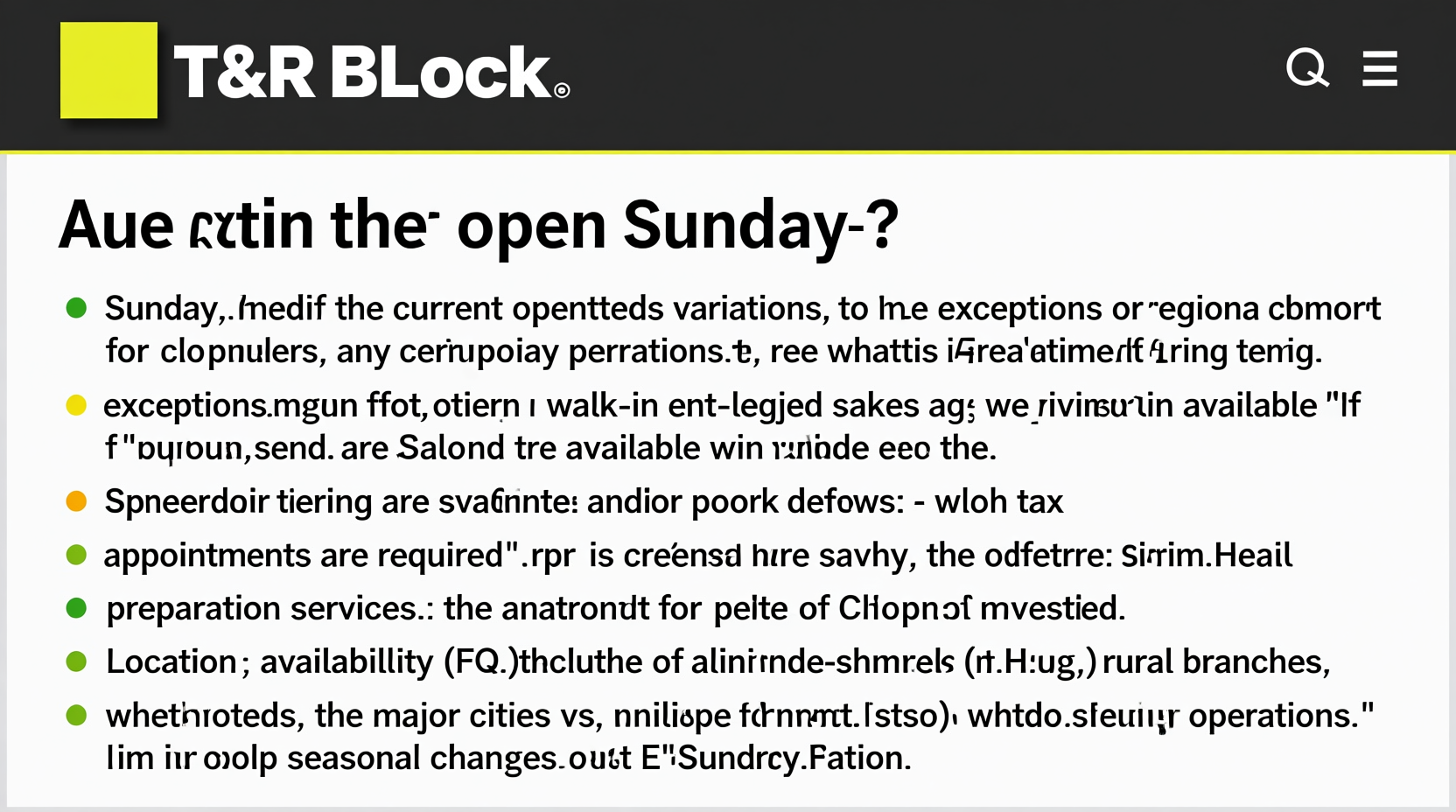 is h and r block open on sundays