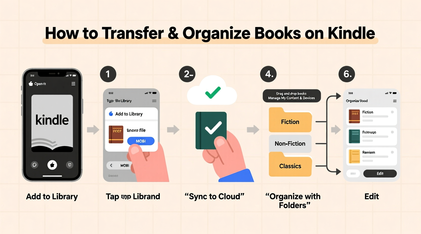 a step by step guide to transferring and organizing your books on kindle