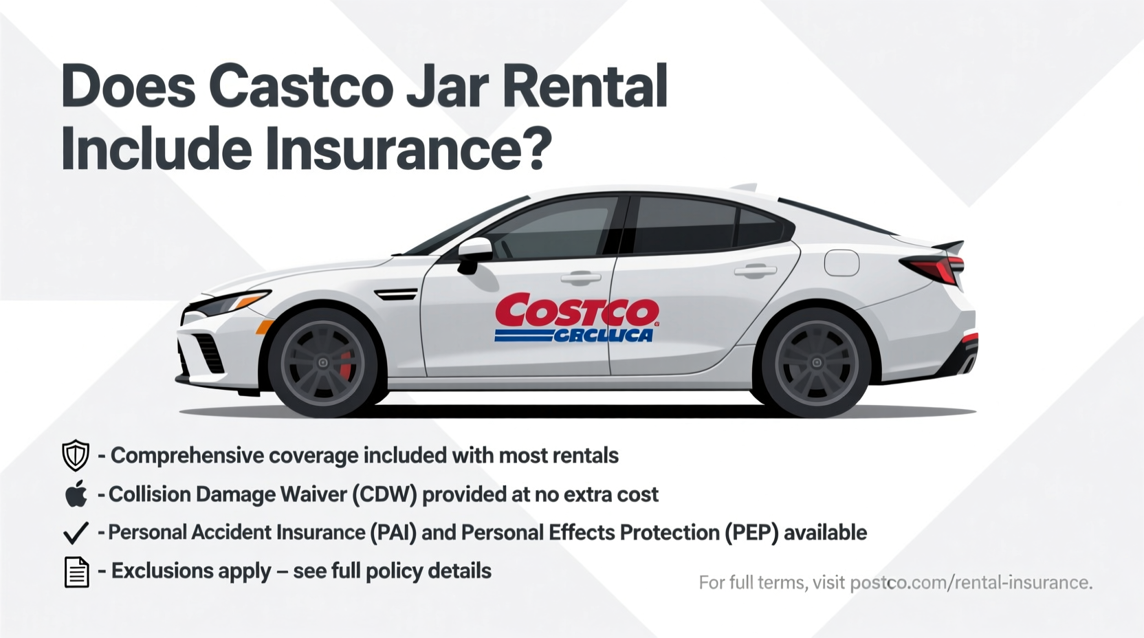 does costco car rental include insurance