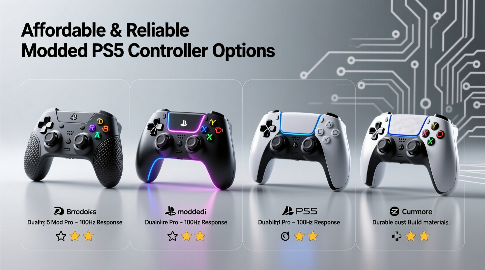 affordable and reliable choices for best modded ps5 controller options