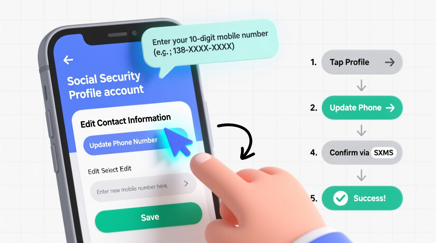 how to easily add or update your mobile phone number on your social security account