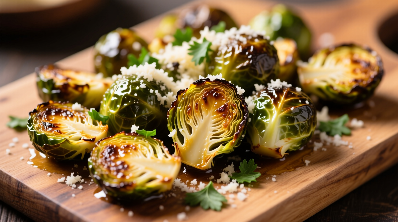 garlic and parmesan brussel sprouts