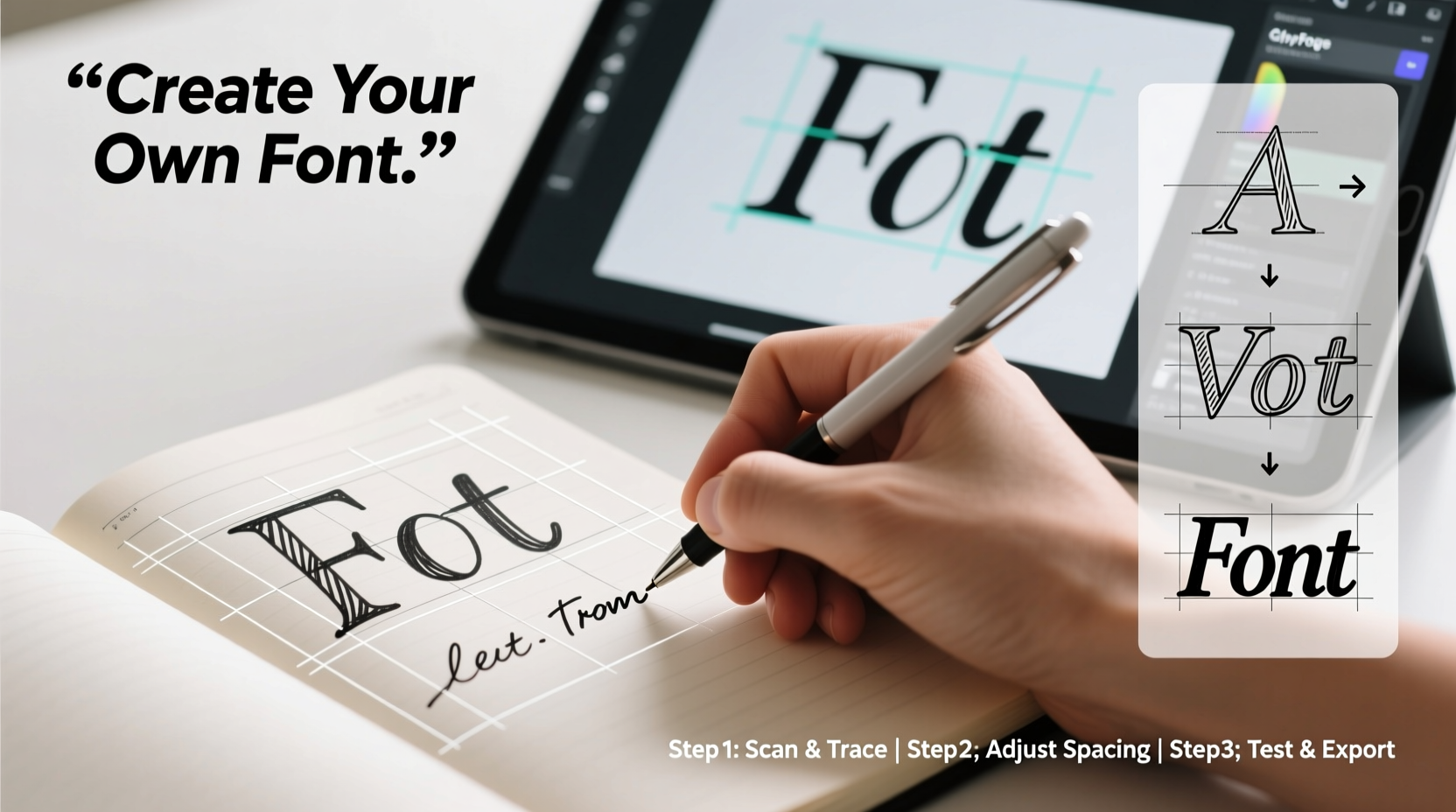 step by step guide to creating a personalized font from your handwriting